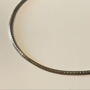 Italian 925 Sterling Silver snake/box necklace 17”